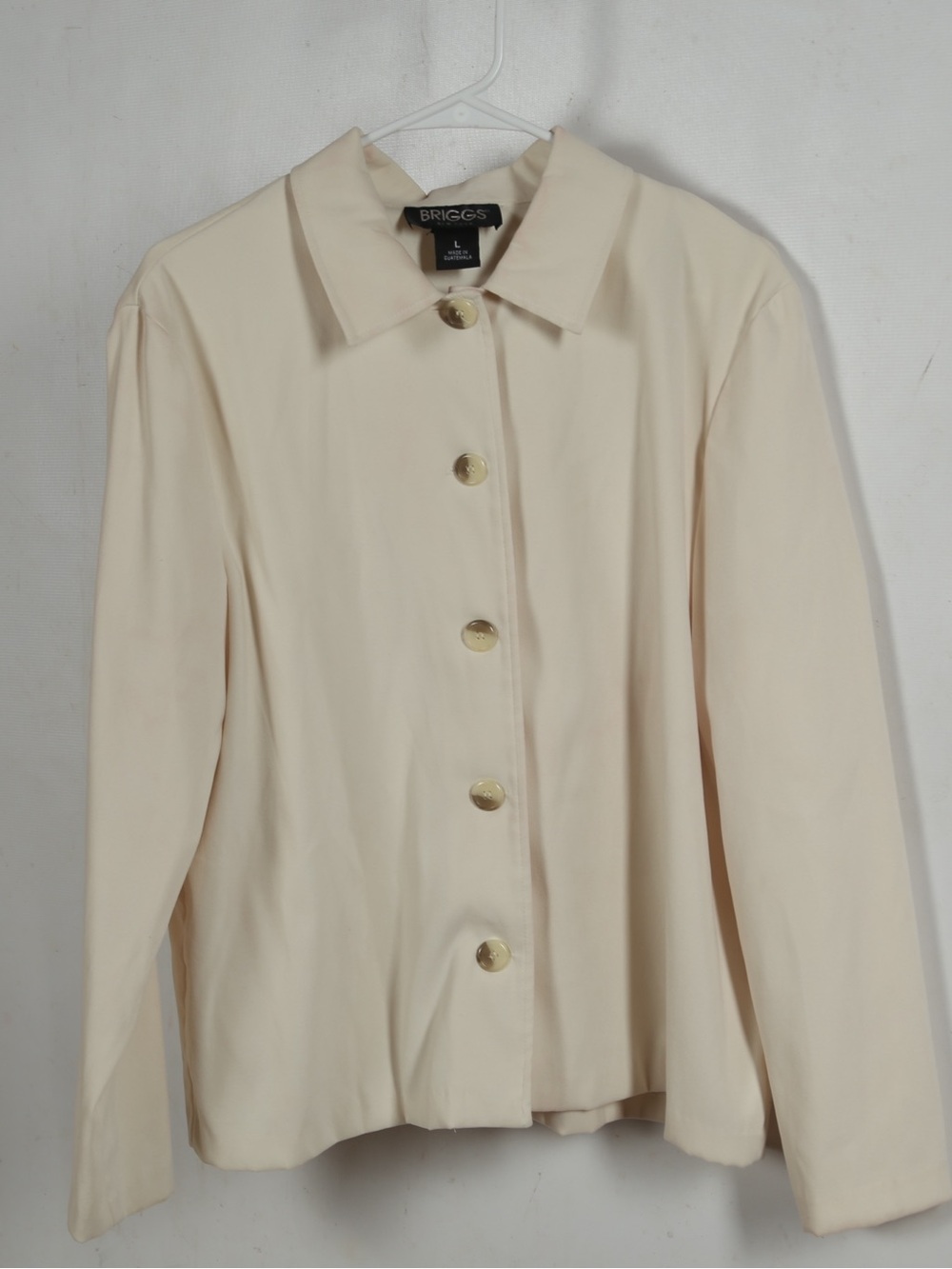 Briggs New York Cream Button-Front Women's Blazer